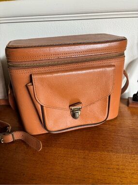 1950s camera case crossbody travel bag with original paperwork paper ephemera